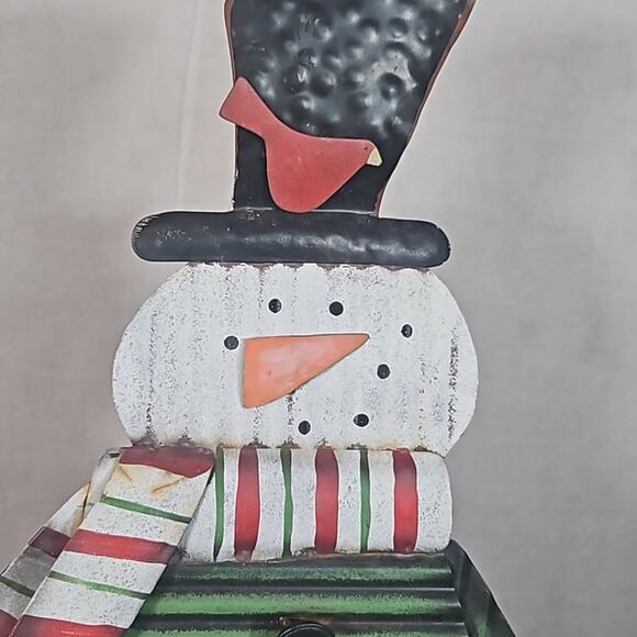 Vintage Metal Snowman Stand Decor - Picture 3 of 7